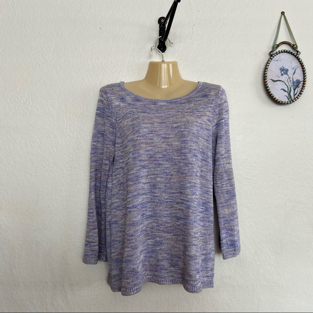 Chico’s Scoop Neck Bell Sleeve Sweater Size Small